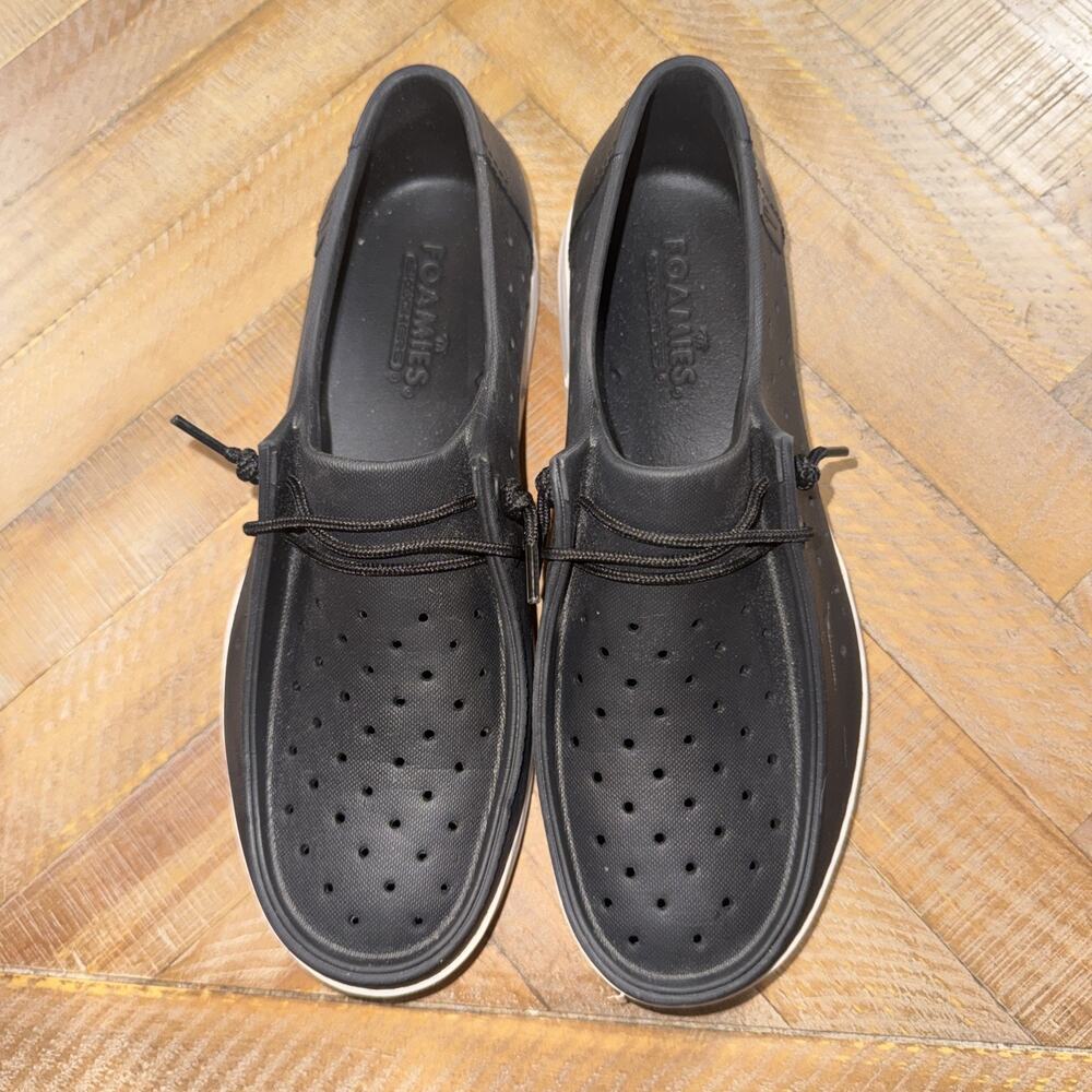 Sketchers Foamies Waterproof Slip On Shoe Black Comfort Casual Travel Beach Walk